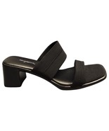 Easy Spirit Formal Slide Sandals Womens Sz 7.5 Black Block Heel Open Toe... - $35.21
