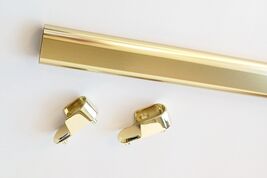 Polished Brass Oval Wardrobe Tube Closet Rod with Two End Supports - $29.09+