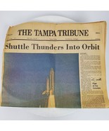 Vintage 1981 Columbia Space Shuttle Thunders Into Orbit Tampa Tribune News - $9.38