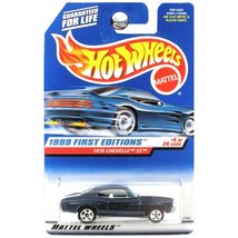 Hot Wheels 1999 First Editions 1970 &#39;70 Chevy Chevelle SS Dark Blue #4 - £18.77 GBP