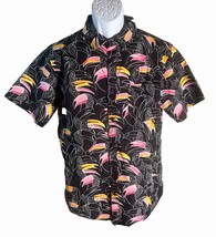 Hurley Mens Stretch Fit Toucan Hawaiian Short Sleeve Button Down Shirt M... - $19.34