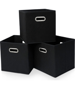 Yunkeeper Black Cubby，13X13X13 Inches ，Cube Organizer Bins Foldable Stor... - £16.51 GBP