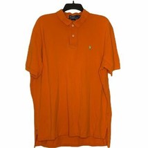 Polo Ralph Lauren Golf Shirt Size XL SS Orange Knit 100% Cotton Mens Pony - £15.63 GBP
