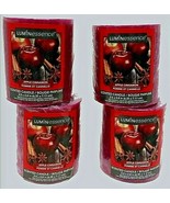 ( Lot of 4 ) Luminessence Apple Cinnamon Pillar Candles, Great Scent! 7 ... - $19.79