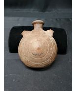 Vintage Tera Cotta Pilgrim Flask Canteen Terracotta Pottery Marked Messina  - $458.16 MXN