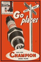 Champion Spark Plug Metal Advertisement Sign - $39.95