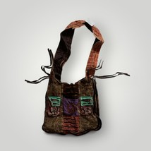 Bolso Hippie Bohemio De Parches Cortados A Mano Multicolor De Nepal - $39.61