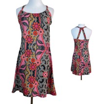 Prana Quinn Dress Womens Small Multicolor Floral Built in Bra Athletic C... - £27.96 GBP