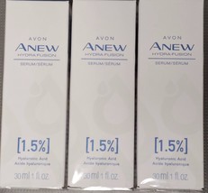 Avon Anew Hydra Fusion Instant Plumping Serum 1.5 Hyaluronic Acid - 3 PACK - £19.84 GBP