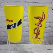 Vintage Nestlé Nesquick Bunny Cups Tall Yellow Tumblers Chocolate Milk A... - $25.97