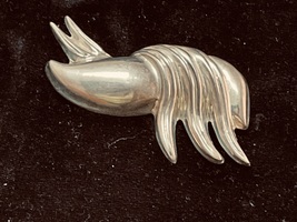 VINTAGE STERLING SILVER MEXICAN SEA CREATURE BROOCH - £53.19 GBP