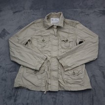 Sonoma Jacket Womens M Cream Long Sleeve Button Down Drawstring Waist Ou... - £23.20 GBP