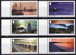 ZAYIX Guernsey 953-958 MNH Seaside Views St. Peter Port Harbor 090823S20M - £7.14 GBP