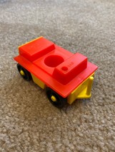 Vintage Fisher Price little people red/yellow fuel car Airport - £9.11 GBP