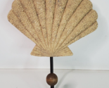 Scallop Seashell Wall Hook Resin 7.25&quot;H Nautical Home Decor Beach Cottage - $12.82