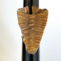 Don Dietz Organic Copper Leaf Handmade Unisex Mens Womens Ring Size 7-9 - £77.85 GBP