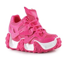 Anthony Wang Hot Pink Tentacle Hidden Wedge Platform Womens Sneakers - $1,497.53 MXN
