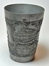 Antique Hannover Germany Pewter Tumbler glass Drinking  - £15.78 GBP