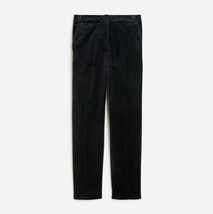 New J Crew Women Kate Black Velvet Stretch Straight Leg Pant 4 Pocket Unlined - £46.34 GBP