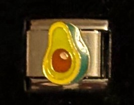 Avocado  Wholesale Italian Charm Enamel Link 9MM K45-2 Style A - £14.28 GBP