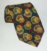 Allen Collins Men Silk Dress Tie 3.75&quot; wide 60&quot; long Made in ITALY - £9.14 GBP