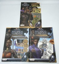 Black Panther Wakanda Forever Coloring Activity Book 3 Pc Lot Marvel Studios - £11.79 GBP