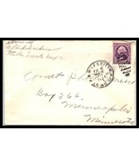1937 US Cover - St. P. &amp; Mpls City RPO WD to Minneapolis, Minnesota H7 - £2.17 GBP