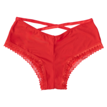 Splendies Cheeky Panties Size 4X Strappy Lace Vibrant Red Valentine Ling... - $11.30