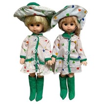 Vintage 1978 The World Of Ginny Vogue Dolls Raincoat Green Boots Lot Of 2 - £19.60 GBP