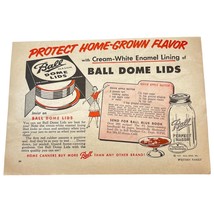 Ball Mason Dome Lids Print Ad Vintage 1955 Canning Jars Apple Butter Recipe - £10.20 GBP
