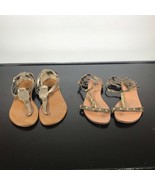 Women (2) pairs Sandals Lot. Madeline Stuart, Yellow Box,  Size 7.  Gold... - £11.70 GBP