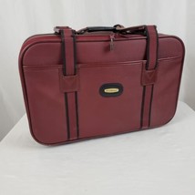 Vintage Giordano Suitcase Weekender Travel Bag Soft Side Maroon Zip Luggage - $41.99