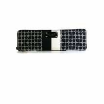 Kate Spade Handbag Long Clutch Black &amp; Bone Canvas Stucco Bag *Excellent* - £117.05 GBP