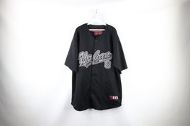 Vtg Streetwear Mens XL Distressed Spell Out Baggy Fit Hip Hop Baseball Jersey - £47.03 GBP