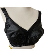 24/7 Black Wireless Comfort Bra Sz 38D Shiny Smooth Lightweight Unpadded - $17.88