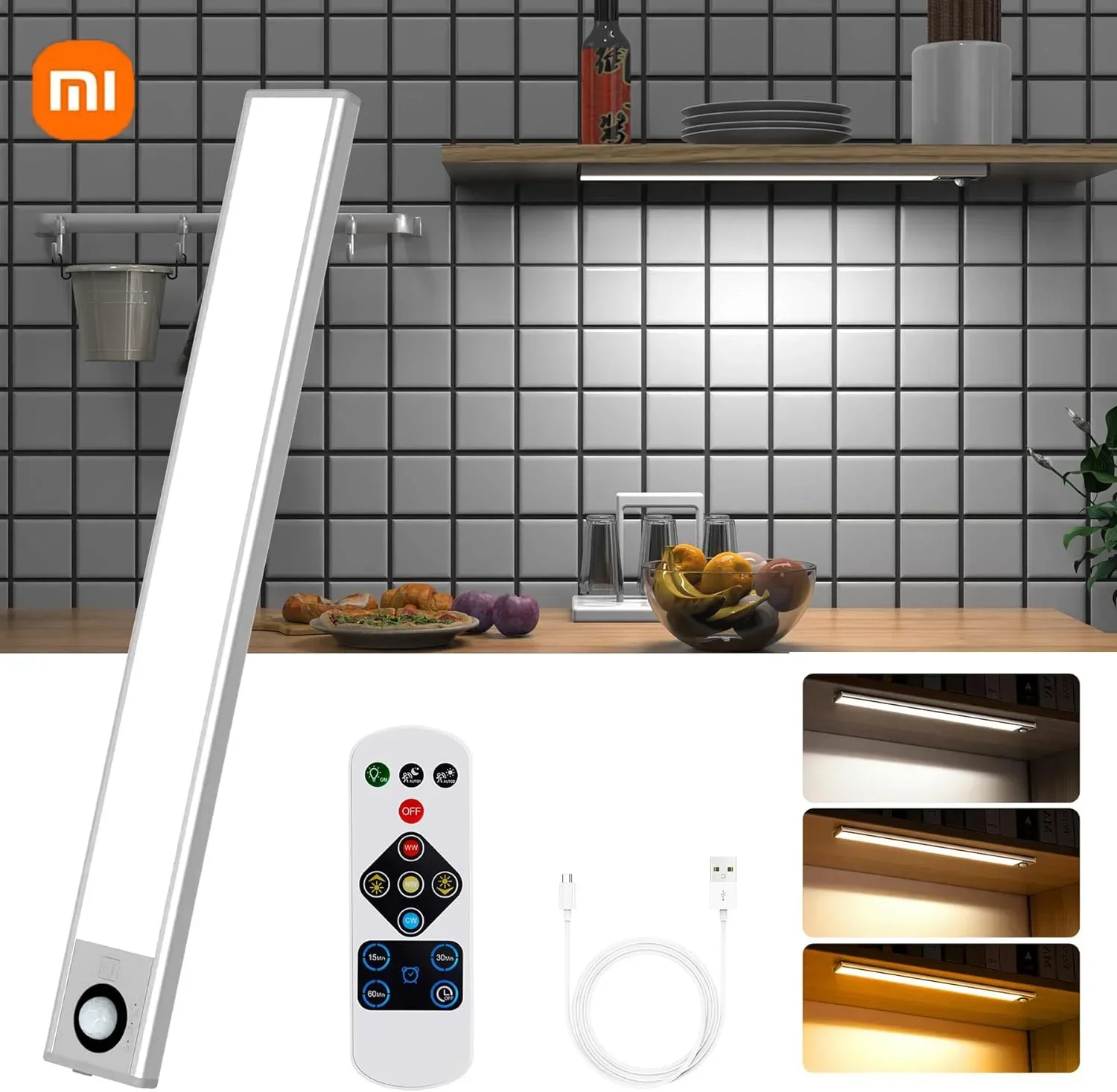 Xiaomi Wireless LED Night Light Motion Sensor USB Rechargeable For Kitchen - $19.31+