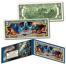 HAPPY HALLOWEEN Clown Ghost Frankenstein Authentic U.S. $2 Bill with Display - $14.92