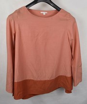Cos Womens Boxy 3/4 Sleeve Jumper Shirt Dusty Pink Salmon Coral 8 - £23.36 GBP