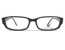 Nautica N8032 300 Eyeglasses Frames Black White Rectangular Full Rim 54-16-135 - £37.08 GBP