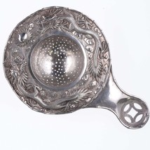 Antique Chinese silver Dragon repousse tea strainer - $391.05