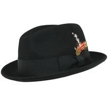 Mens Boys C-Crown Trilby Hat 100% Wool Crushable Felt Fedora porkpie Pac... - $28.88