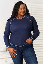 Basic Bae Long Raglan Sleeve Round Neck Top - $29.00