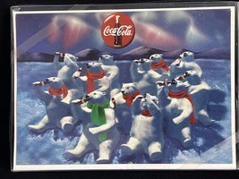 1997 Coca Cola Polar Bears Christmas Holiday Greeting Card Set Of 8 NOS Vintage - £12.42 GBP