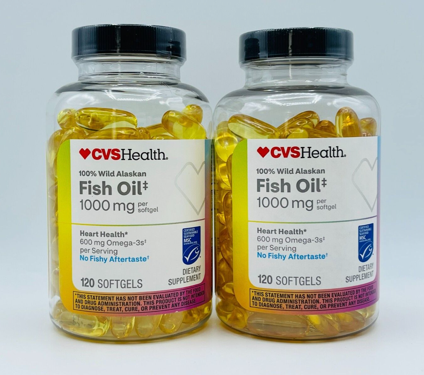 2 CVS Health 100% Wild Alaskan Fish Oil 1000 mg  240 Softgels Total Exp 10/2024 - $21.75