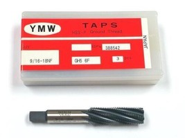 9/16-18 6 Flute HSS-P GH5 Spiral Flute Plug Tap (Pack of 3) YMW 388542 - £74.25 GBP