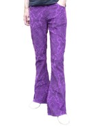 Men&#39;s RETRO FLARES Paisley Purple Corduroy PANTS Retro Hippie 60s Bell B... - $64.90