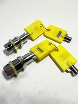 Qty-2 CAMLOCK Series 25 Brass Octagon Push Knob Button Plunger Lock Keye... - $33.75