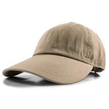 Khaki Plain Solid Polo Baseball Hat Washed Cotton Adjustable Cap Mens Wo... - $14.99