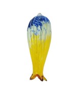 Hand Blown Glass Multicolor Hanging HUMMINGBIRD FEEDER Art Glass 9&quot; Flor... - £30.55 GBP