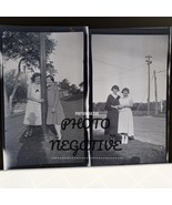 Antique Photo Negative Two Women 1930s Smiling Happy Short Hair Fun - $14.26 CAD